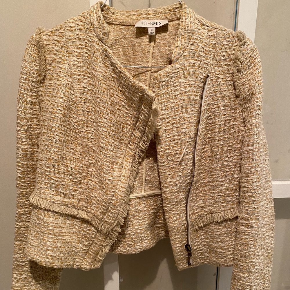 Intermix tweed cropped blazer